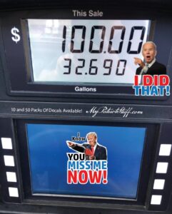 I Did That BIDEN Gas Pump Stickers 20 Pack